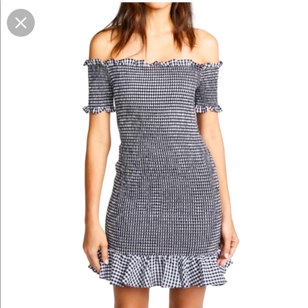 Wayf “scafati” mini smocked dress